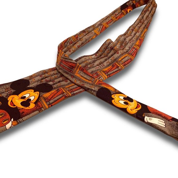 Disney Mickey Mouse Vintage Silk Neck Tie. Made In Italy! PURE SILK! Rare! - Picture 4 of 10